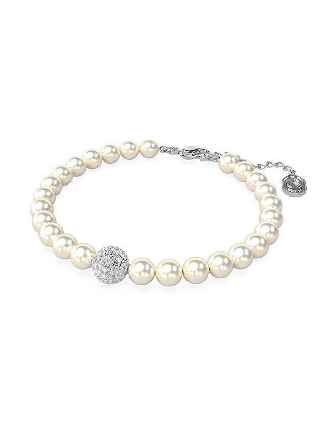 Womens Remix Rhodium-Plated & Crystal Strand Bracelet Product Image