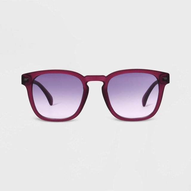 Womens Shiny Plastic Square Sunglasses with Gradient Lenses - Universal Thread Light Purple Product Image
