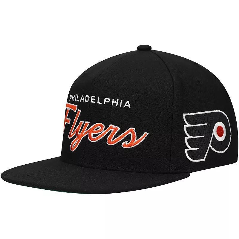 Mens Mitchell & Ness Philadelphia Flyers Core Team Script 2.0 Snapback Hat Product Image