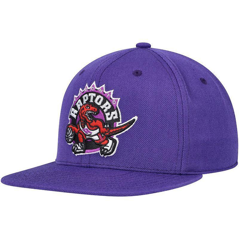 Mens Mitchell & Ness Purple Toronto Raptors Hardwood Classics MVP Team Ground 2.0 Fitted Hat Product Image