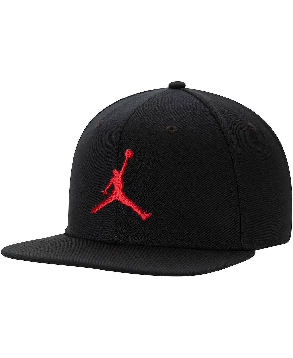 Mens Jordan Black Jumpman Pro Logo Snapback Adjustable Hat Product Image