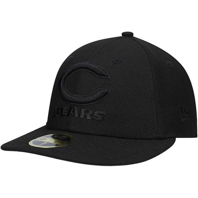 Mens New Era Black Chicago Bears Black Low Profile 59FIFTY II Fitted Hat Product Image