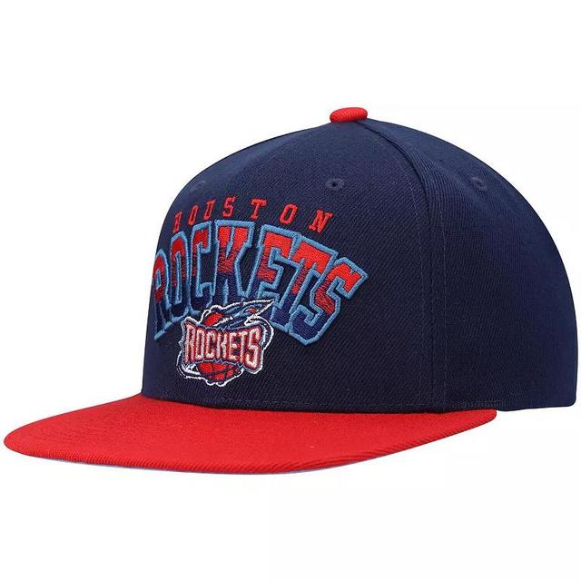 Mens Mitchell & Ness Black Miami Heat Hardwood Classics Front Loaded Snapback Hat Product Image