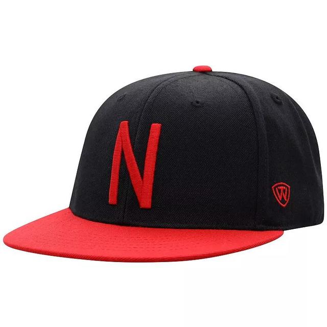 Mens Top of the World /Scarlet Nebraska Huskers Team Color Two-Tone Fitted Hat Product Image