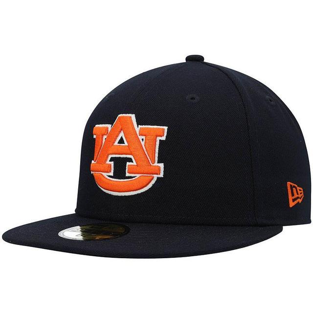 Mens New Era Auburn Tigers Logo Basic 59FIFTY Fitted Hat Blue Product Image