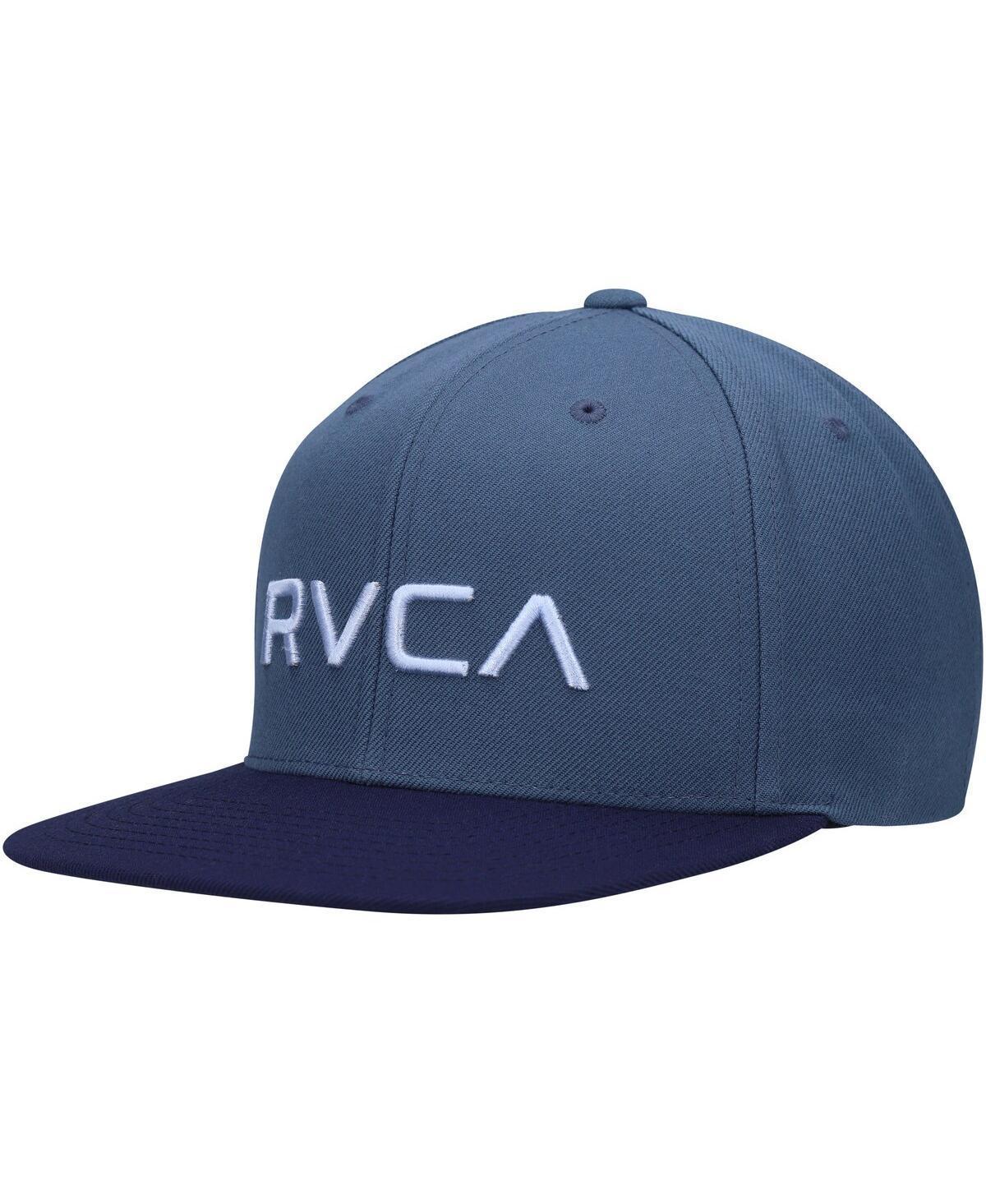 Mens RVCA Blue/Navy Twill II Snapback Hat Product Image