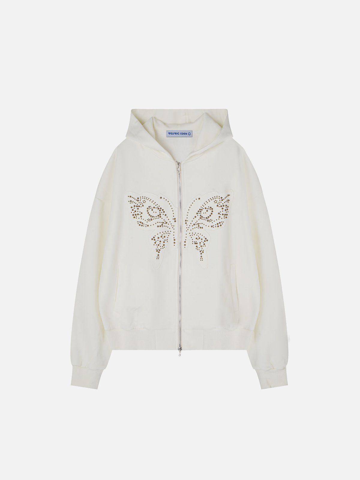 Aelfric Eden Rivet Butterfly Zip Up Hoodie Product Image