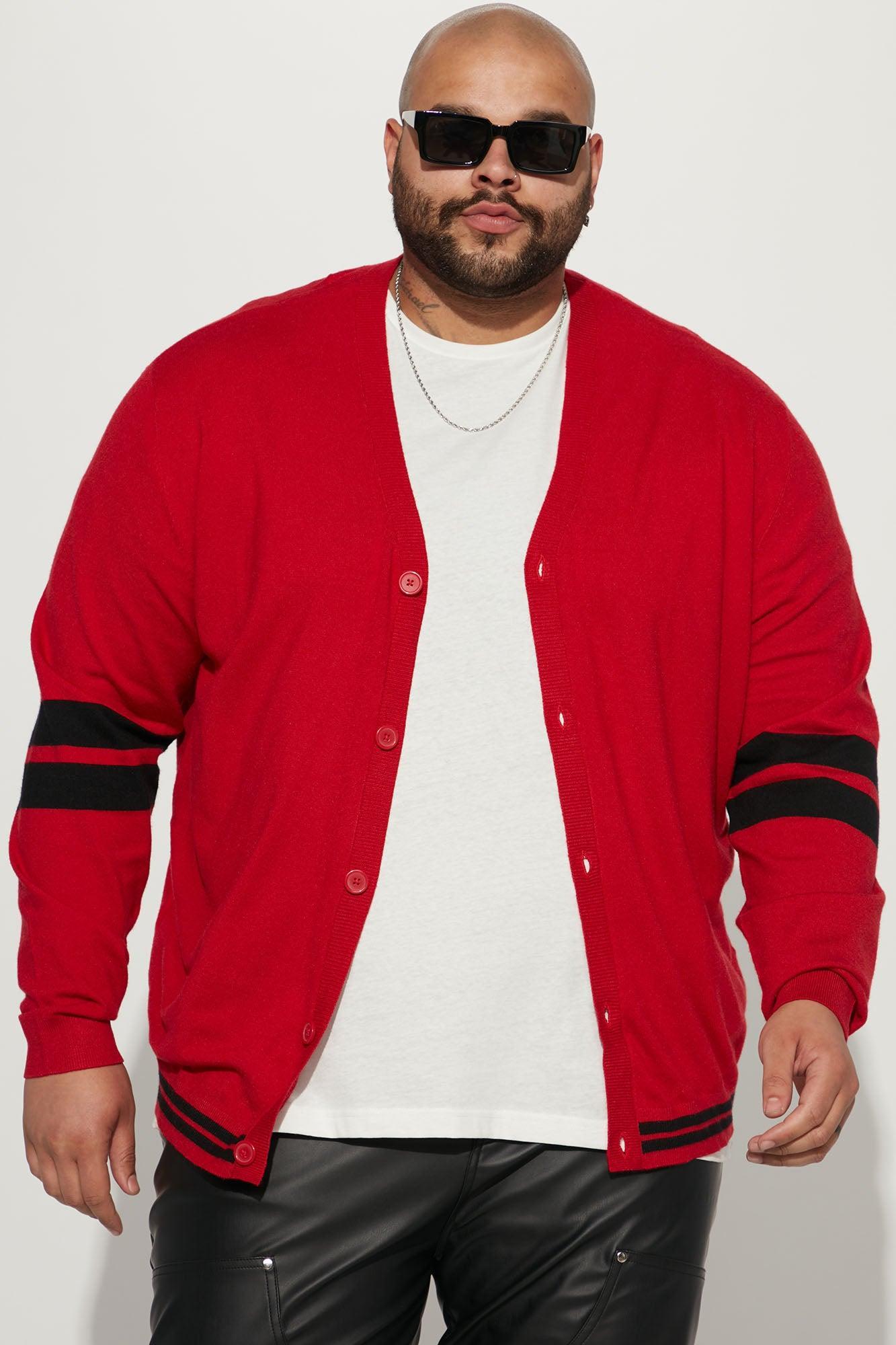 Uptown Cardigan - Red/Black Product Image