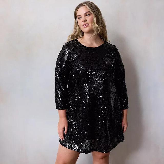 Plus Size LC Lauren Conrad Mini Swing Dress, Womens Product Image