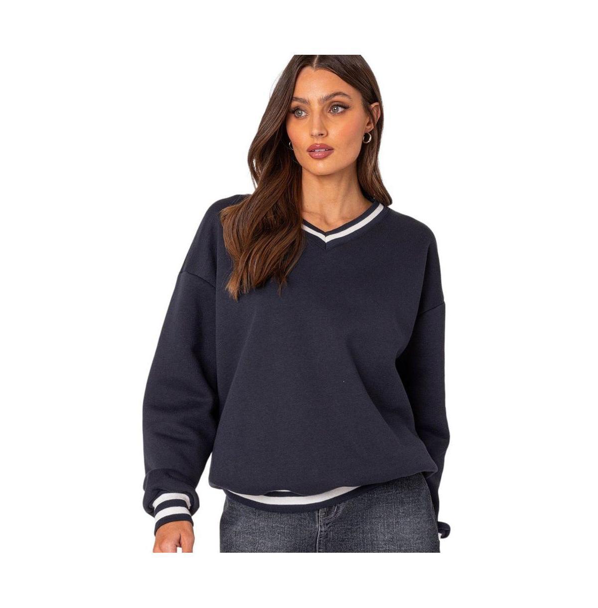 Womens Caryn oversized v neck sweatshirt Product Image