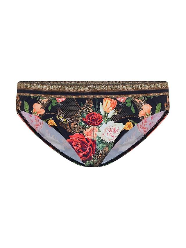 Mens Floral Swim Briefs Product Image