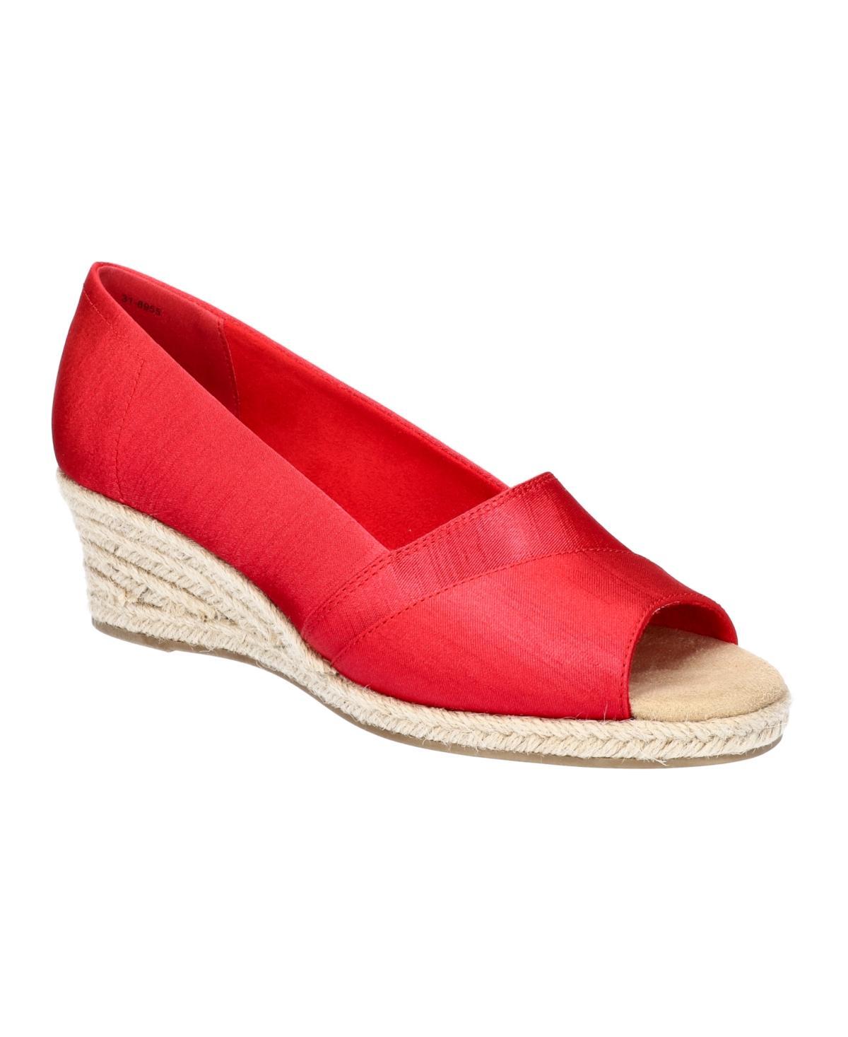 Easy Street Jasper Womens Wedge Sandals Red Product Image