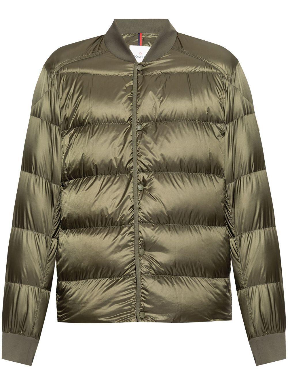 MONCLER Bazena Short Down Jacket In 823 Green Product Image