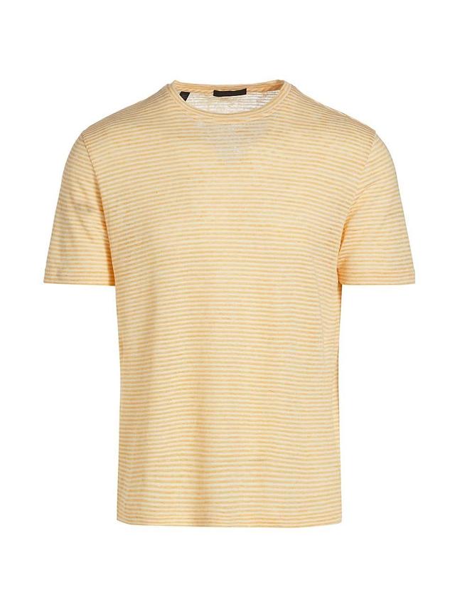 Mens COLLECTION Striped Cotton & Linen-Blend T-Shirt Product Image