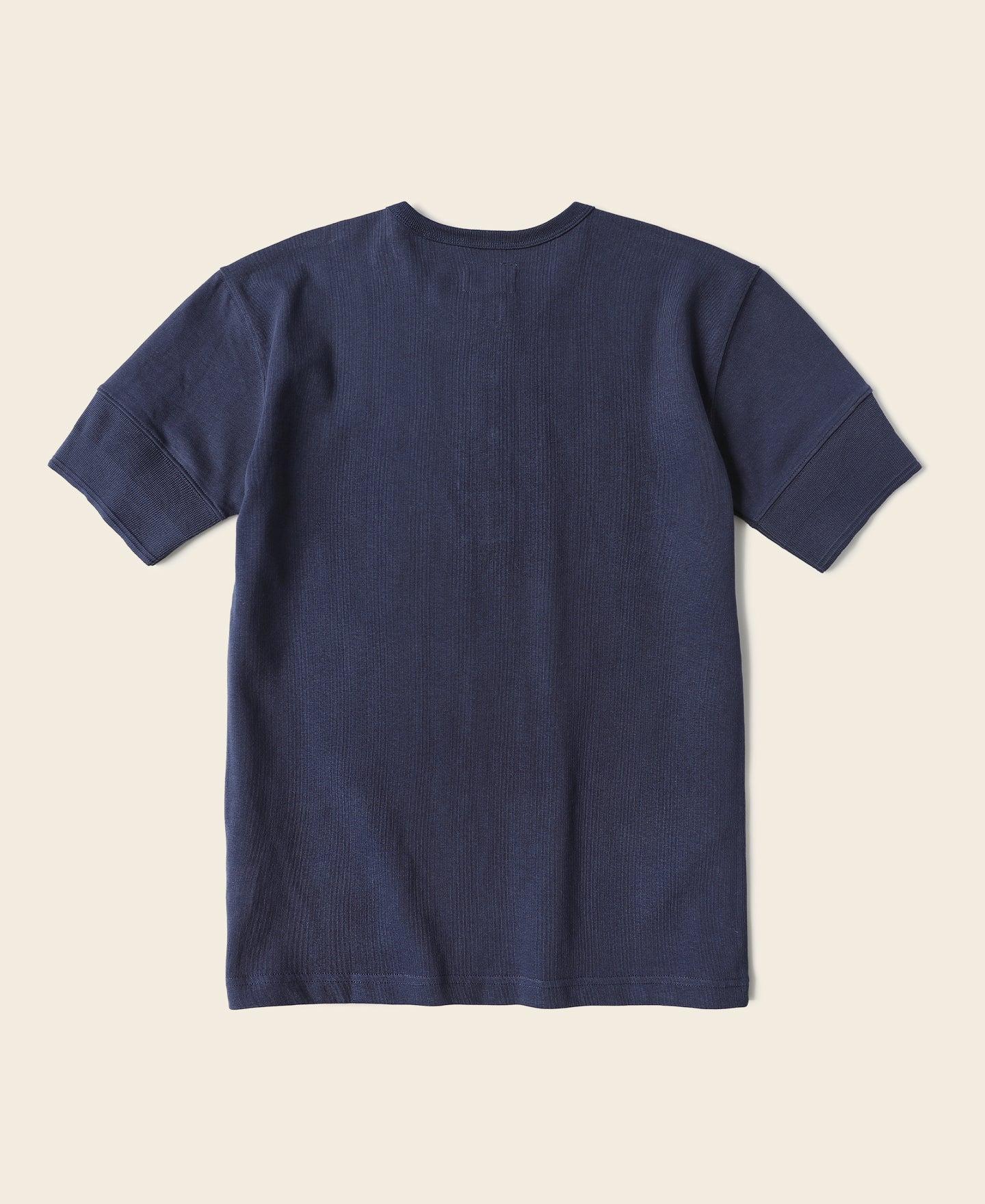 Vintage Short Sleeve Henley T-Shirt - Navy Product Image