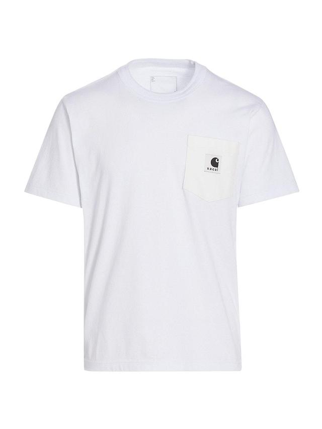 Mens Sacai x Carhartt WIP Logo Crewneck T-Shirt Product Image