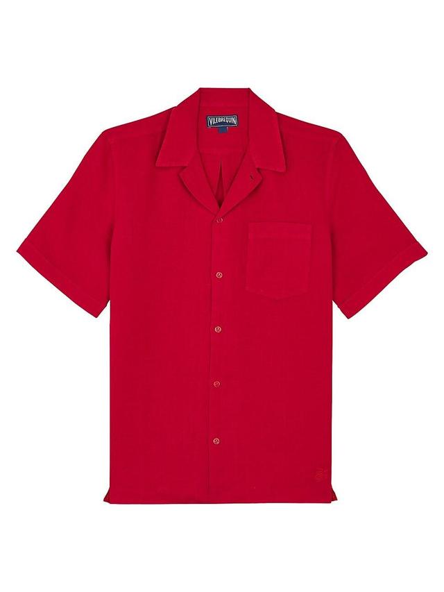 Mens Garment-Dyed Linen Camp Shirt Product Image