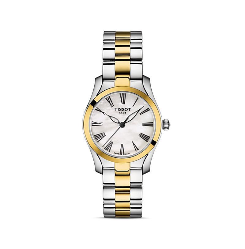 Tissot Womens T-Wave Two Tone Bracelet Watch Product Image