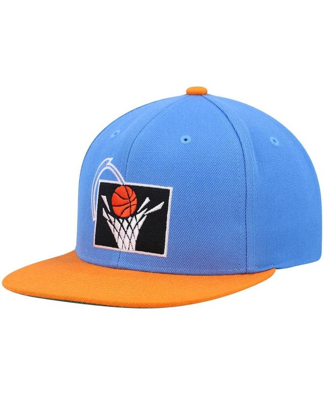 Mens Mitchell & Ness Blue and Orange Cleveland Cavaliers Hardwood Classics Team Two-Tone 2.0 Snapback Hat - Blue Product Image