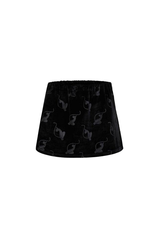 Aubrey Velour Mini Skirt Product Image