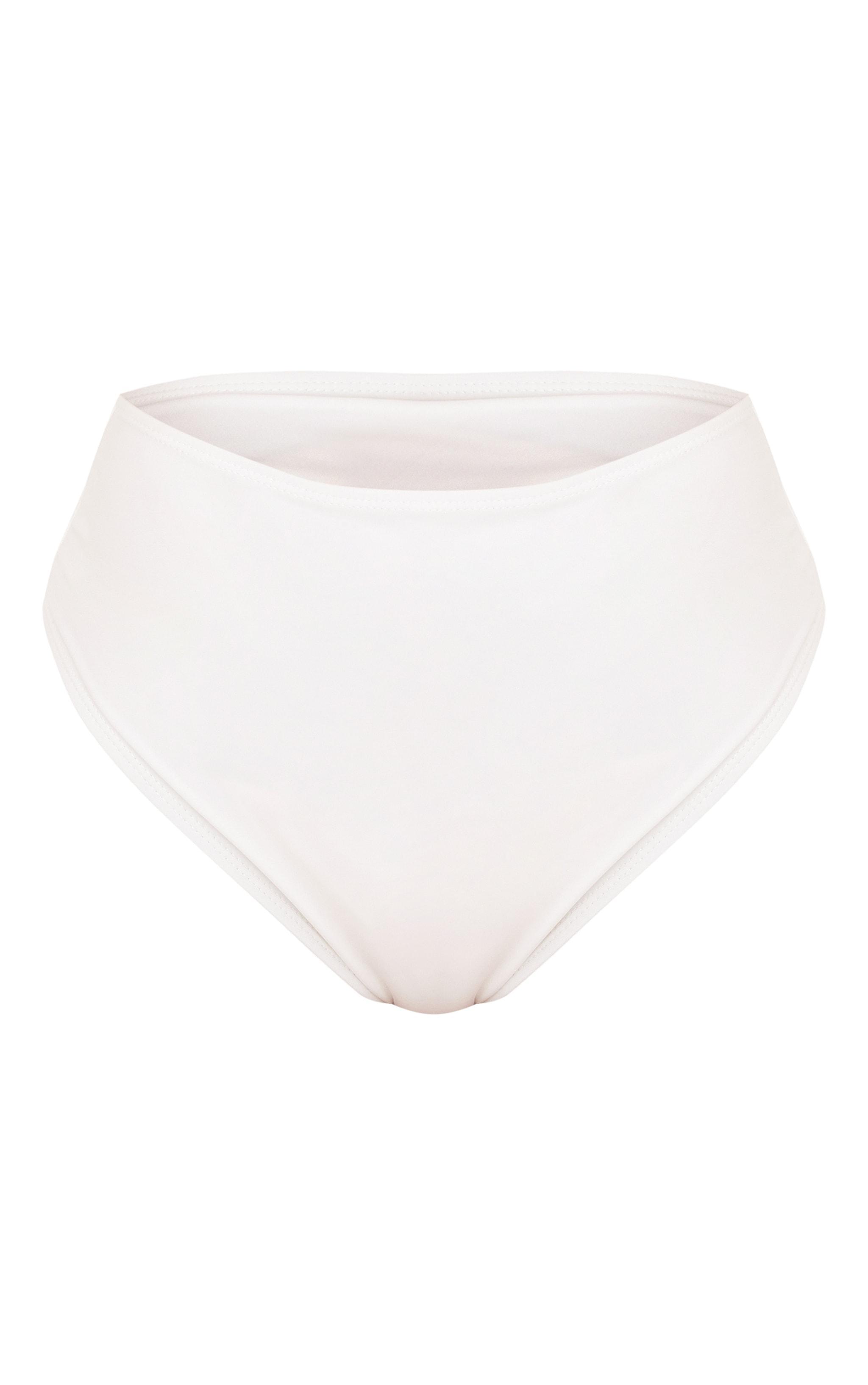 White Mix & Match High Waist Bikini Bottoms Product Image