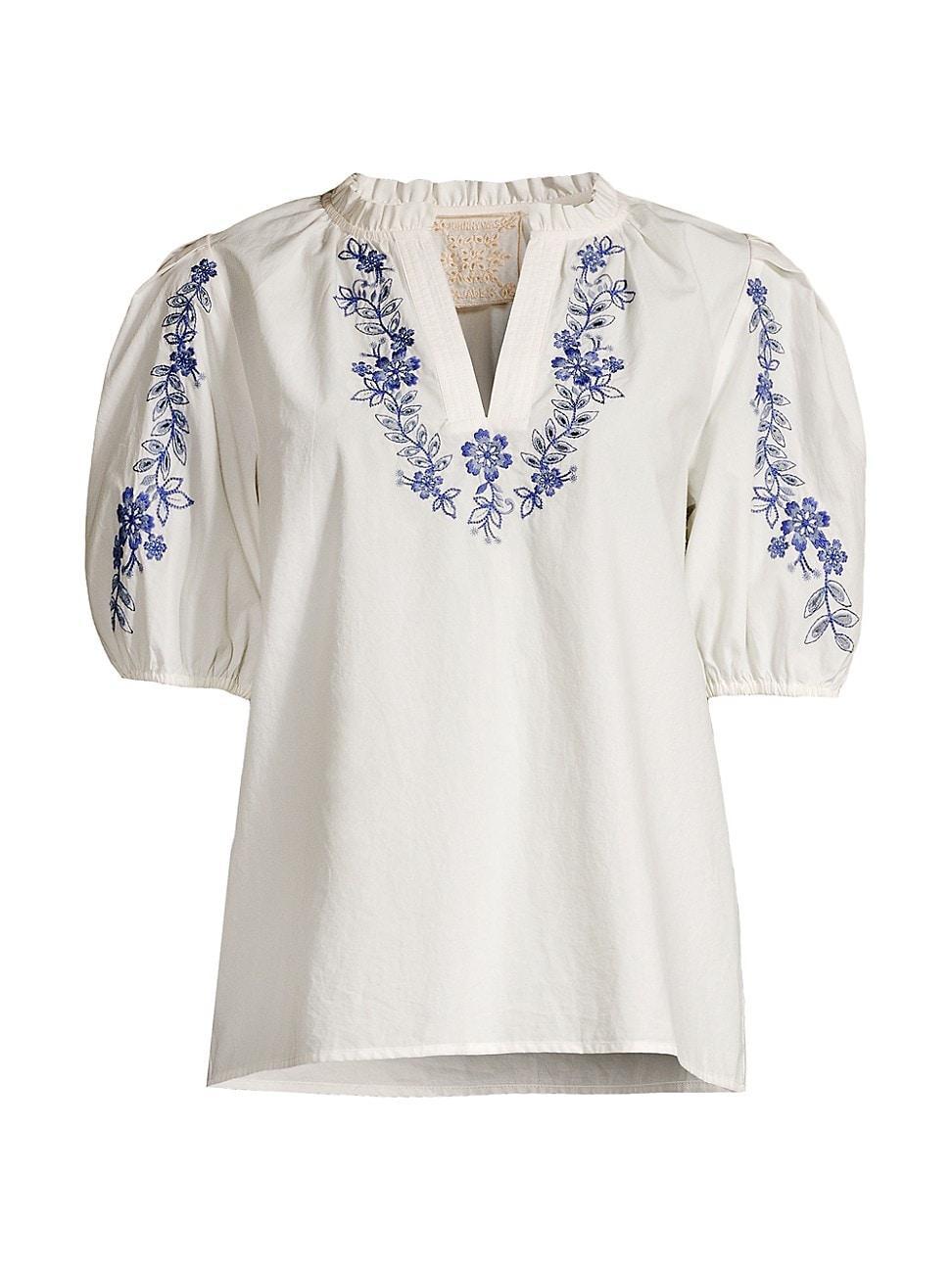 Womens Alegra Poplin Peasant Blouse Product Image