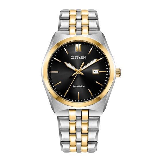 Men's Citizen Eco-DriveÂ® Corso Two-Tone Watch with Black Dial (Model: Bm7334-58E) Product Image