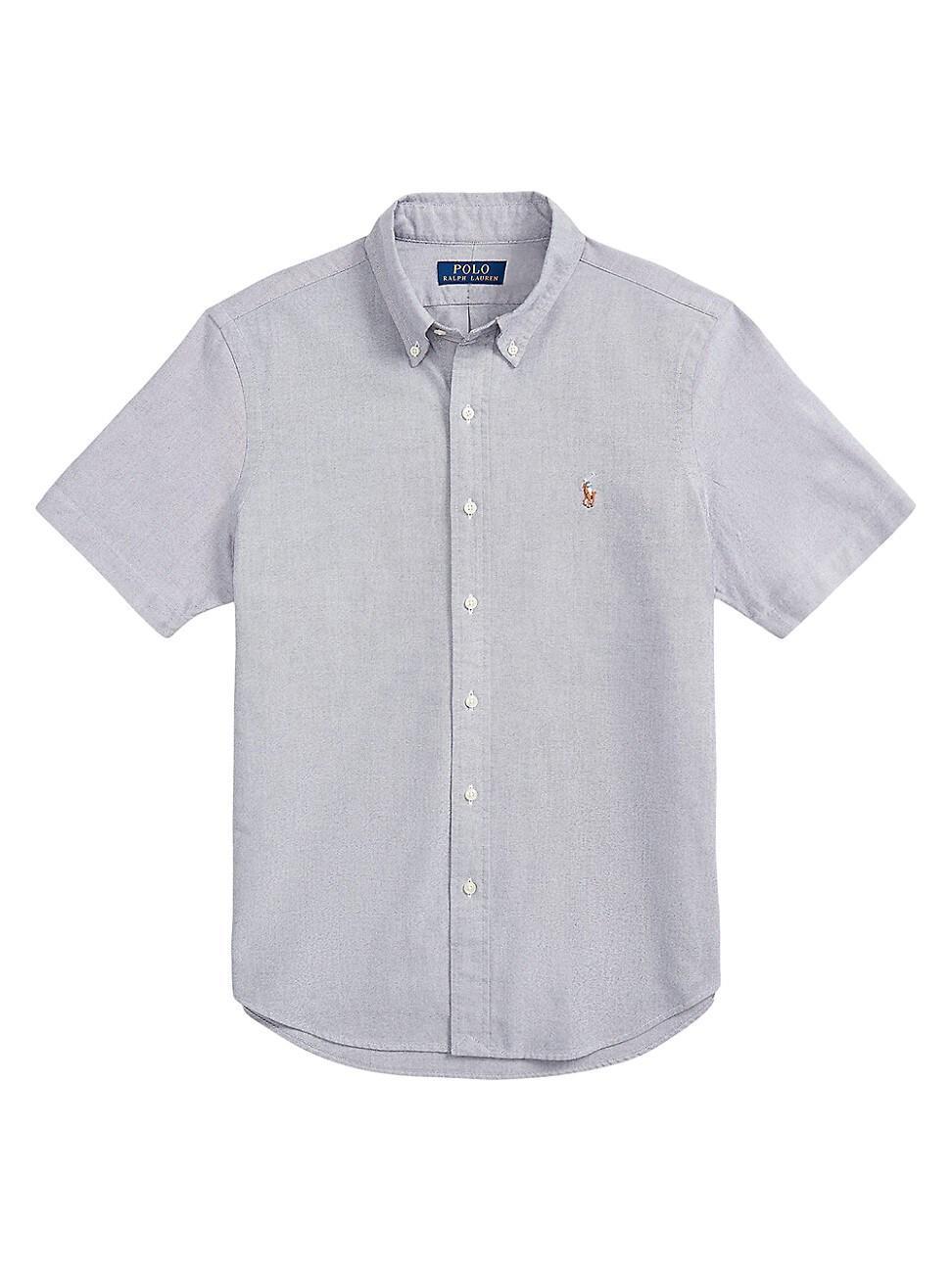 Men's Classic-fit Short-sleeve Oxford Shirt In College Green Product Image