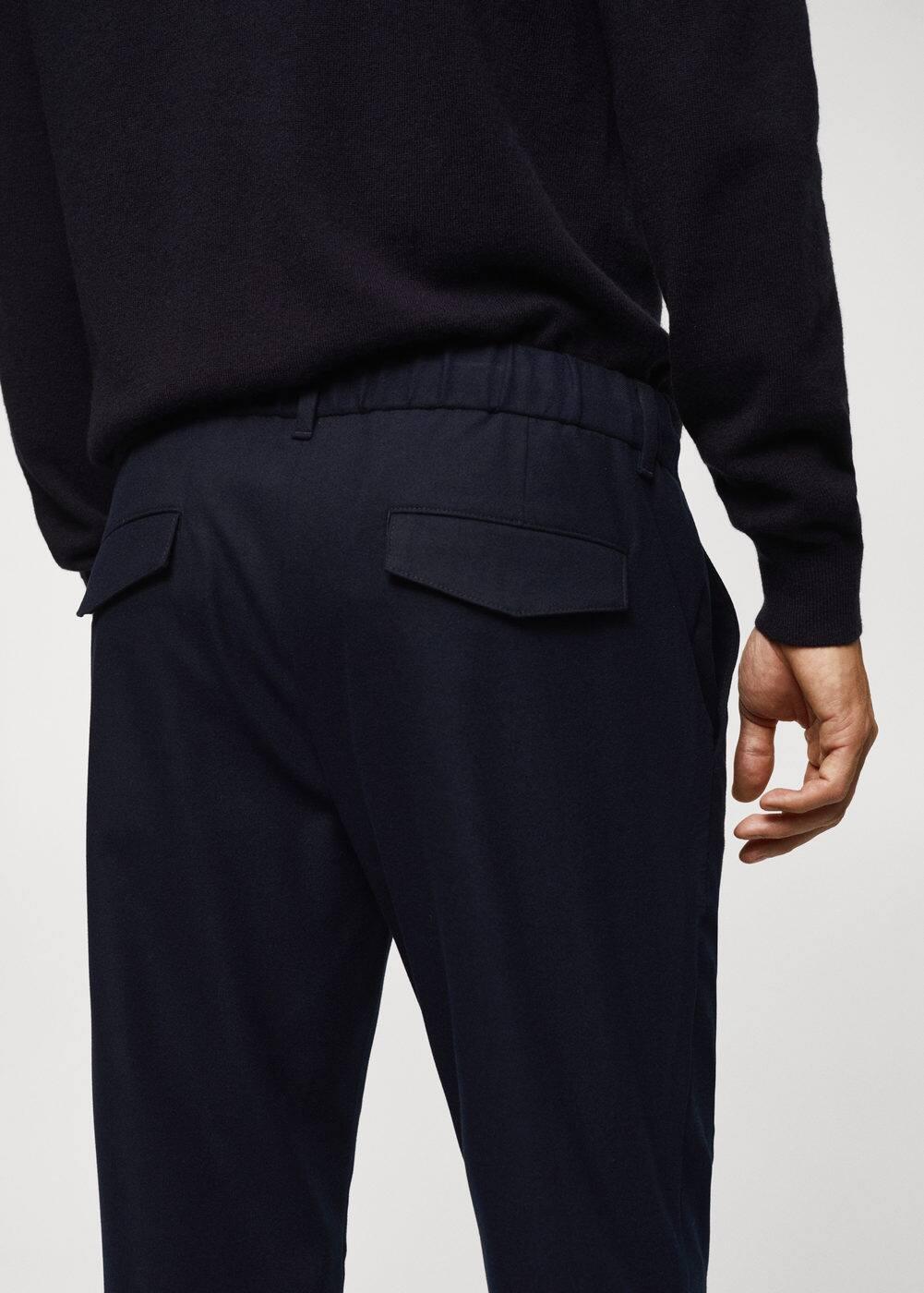 MANGO MAN - Slim-fit jogger pants with drawstring navyMen Product Image