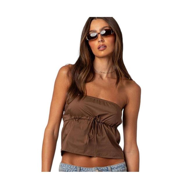 EDIKTED Reva Strapless Cotton Crop Top Product Image