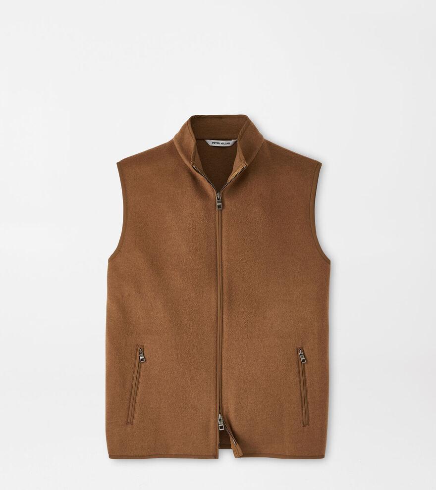 Peter Millar Mens Crown Flex Fleece Vest | Color: Hazel Wood | Size: L Product Image