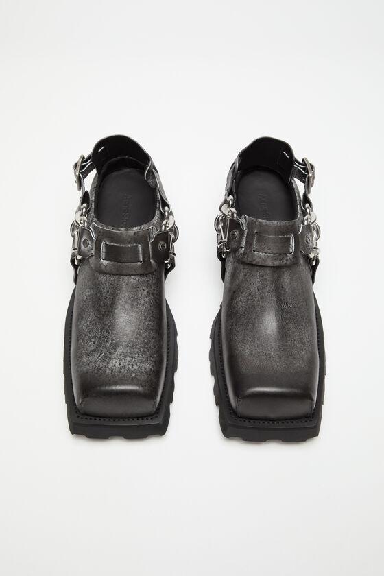 Leather buckle mule Product Image