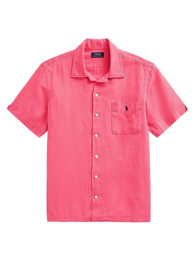 Polo Ralph Lauren Classic Fit Linen-Cotton Camp Shirt (Celadon) Men's Clothing Product Image