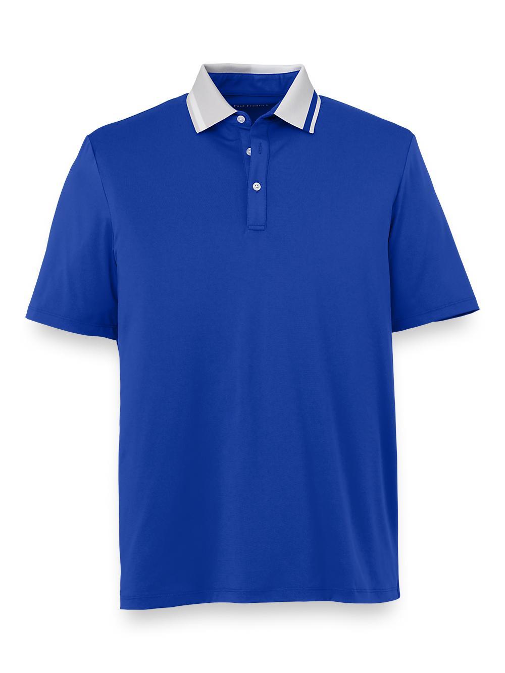 Performance Blend Three Button Polo - Cobalt Product Image