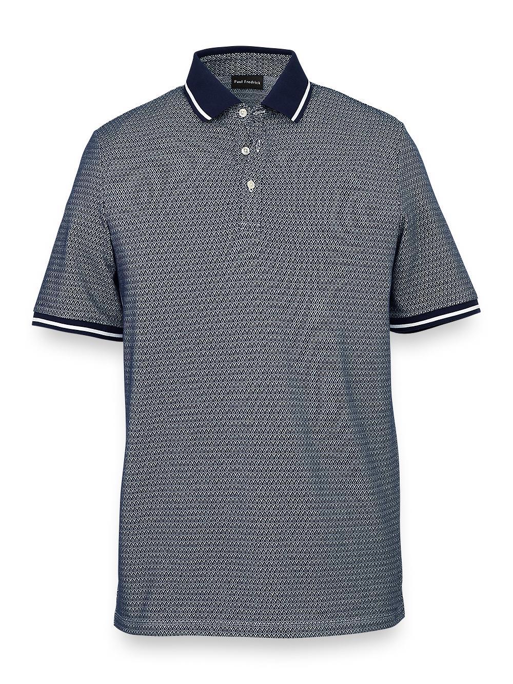 Cotton Blend Three Button Polo Product Image