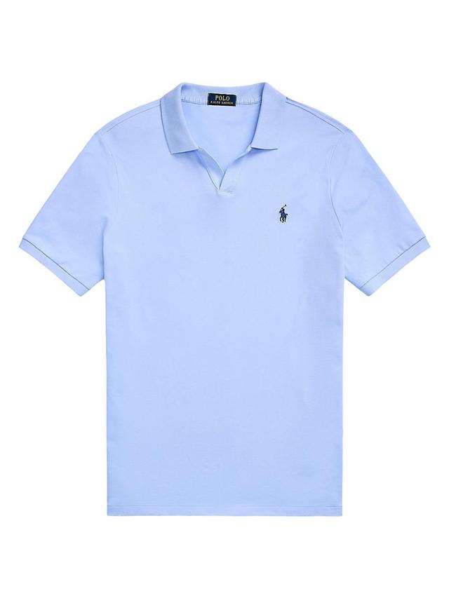 Mens Stretch Mesh Johnny Collar Polo Shirt Product Image