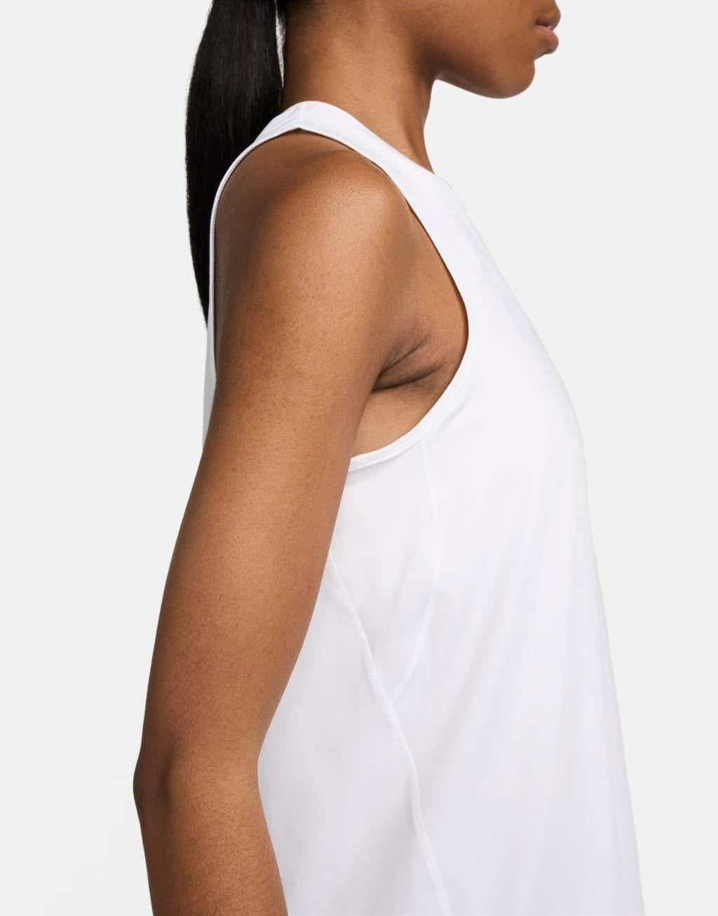 Nike One Training Dri-Fit classic tank top in white Product Image