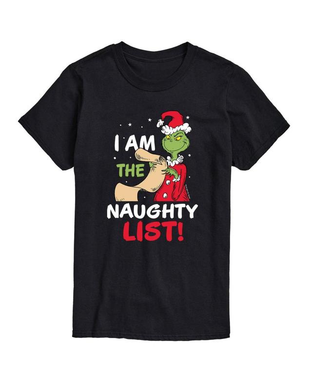 Airwaves Mens Dr. Seuss The Grinch Naughty List Graphic T-shirt Product Image