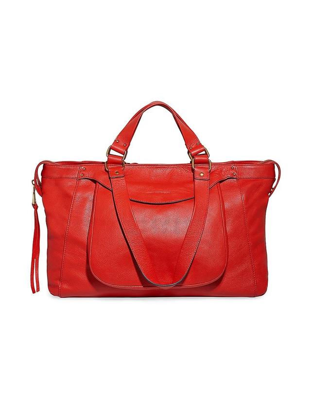 Womens Bleecker XL Leather Tote Bag Product Image