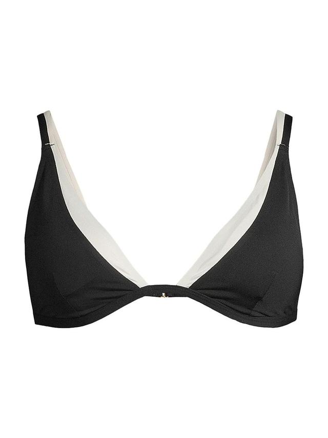 L Space Finneas Contrast Trim Bikini Top Product Image