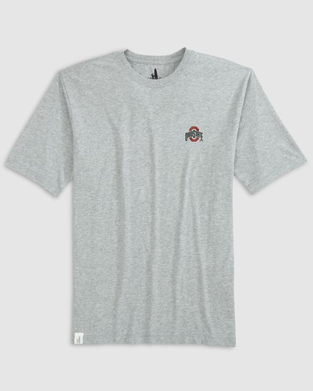 johnnie-O Ohio State Heathered Spencer Cotton T-Shirt Product Image