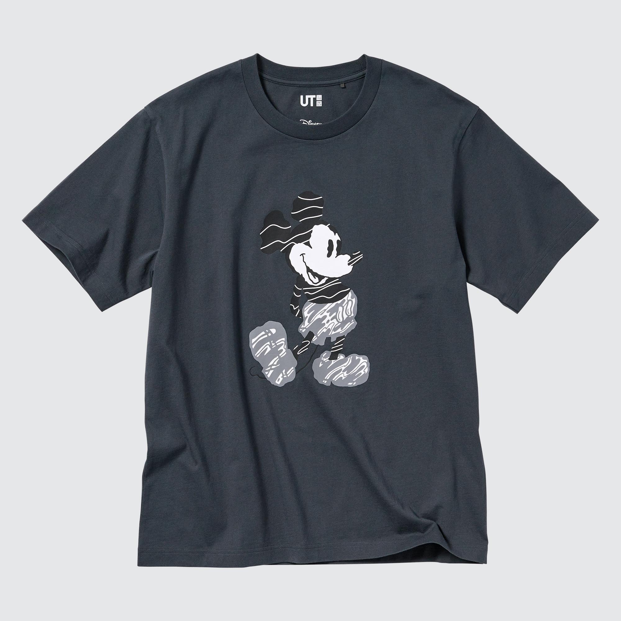 Mens Mickey Stands Ut (Short-Sleeve Graphic T-Shirt) Dark Gray Medium UNIQLO US Product Image