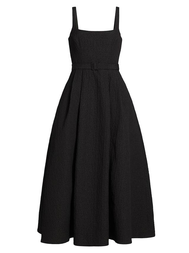 Womens Sorelle Belted Fit & Flare Maxi Dress Product Image