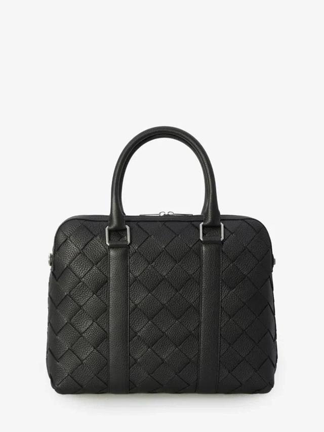 BOTTEGA VENETA Men's Slim Intrecciato Briefcase In Black Product Image