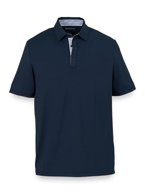 Performance Blend Three Button Polo - Light Green Product Image