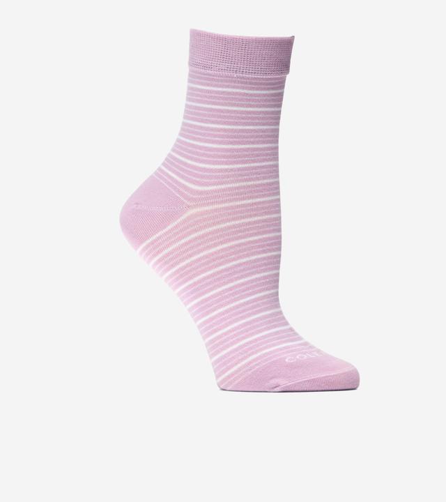 Cole Haan Womens 1Pk Stripe Short Crew - Pink Size OSFA Product Image