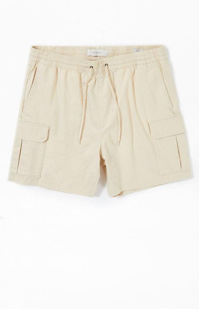 Men's Cream Cargo Shorts Product Image