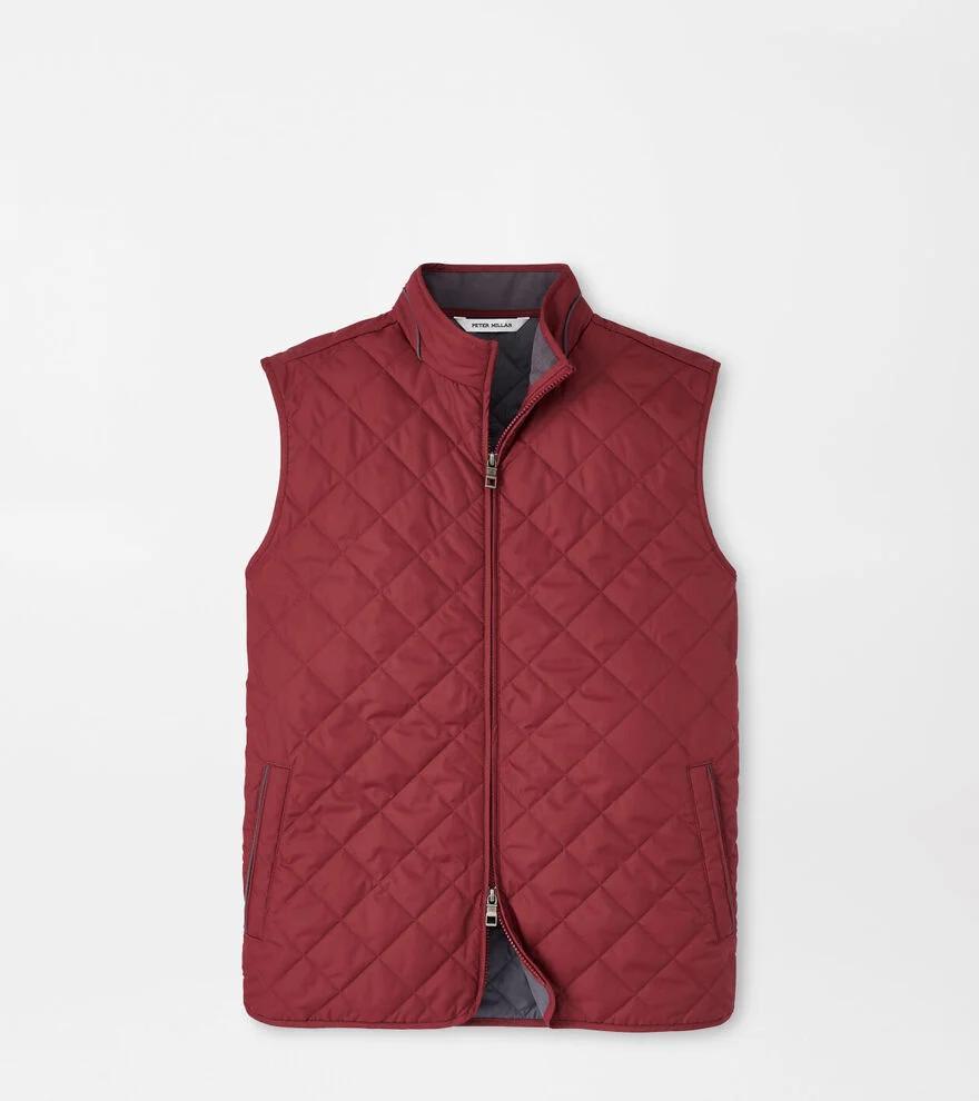 Peter Millar Mens Essex Vest | Color: Celosia Red | Size: M Product Image