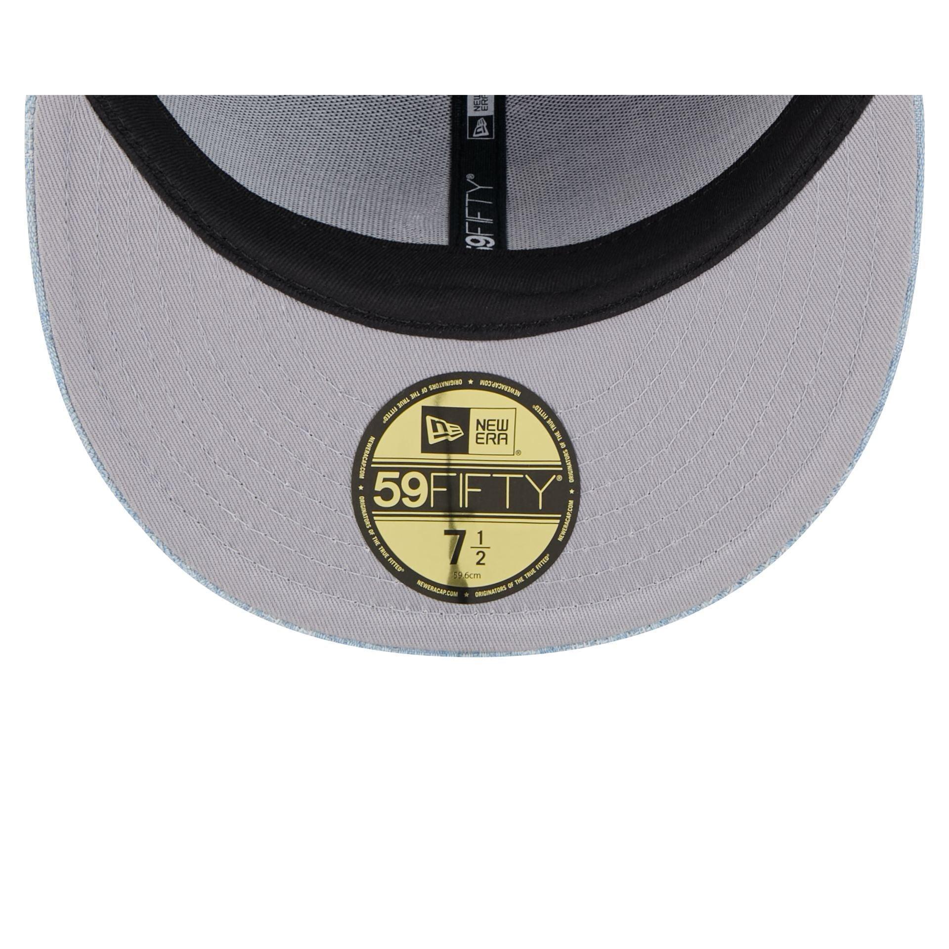 Los Angeles Dodgers Patch Denim 59FIFTY Fitted Hat Male Product Image