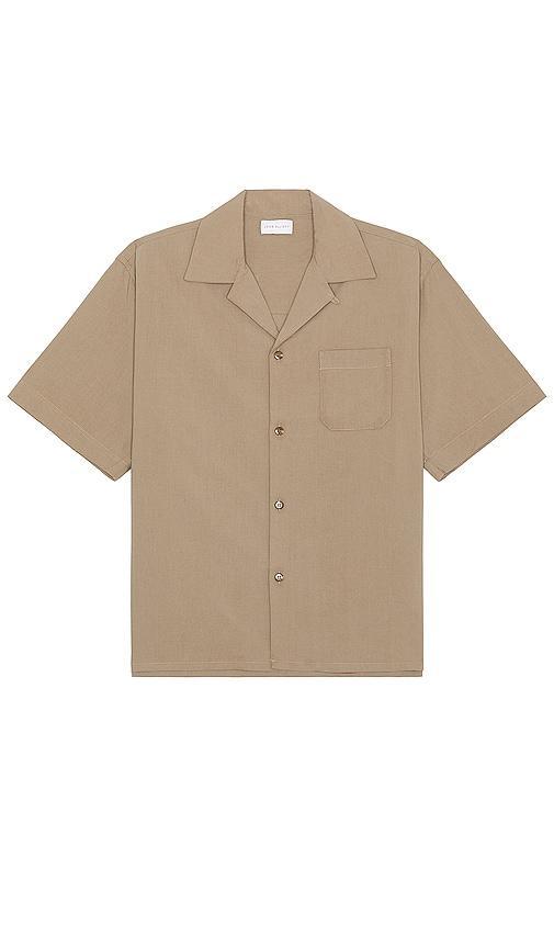 JOHN ELLIOTT Camp Shirt Solid in Brown Product Image